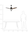 Miniatyrbild 10 av 10: Takfläkt med Ljus Svart och Mörk trä Metall 3 Blad Modern Design Fjärrkontroll