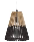Miniatyrbild 1 av 9: Taklampa Ljust Trä Svart Skandinavisk Design Pendellampa