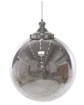 Miniatyrbild 1 av 9: Pendellampa Glas Silver Stor Rund Form Modern