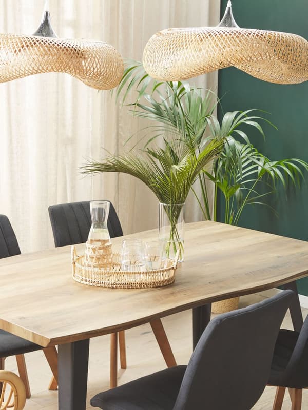 Taklampa Trä Bambu Trä Small Boho Design Pendellampa