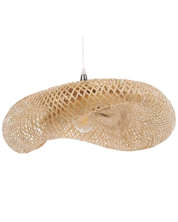 Taklampa Trä Bambu Trä Small Boho Design Pendellampa