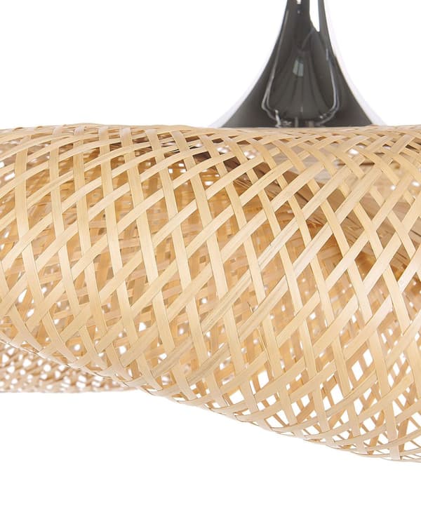 Taklampa Trä Bambu Trä Small Boho Design Pendellampa