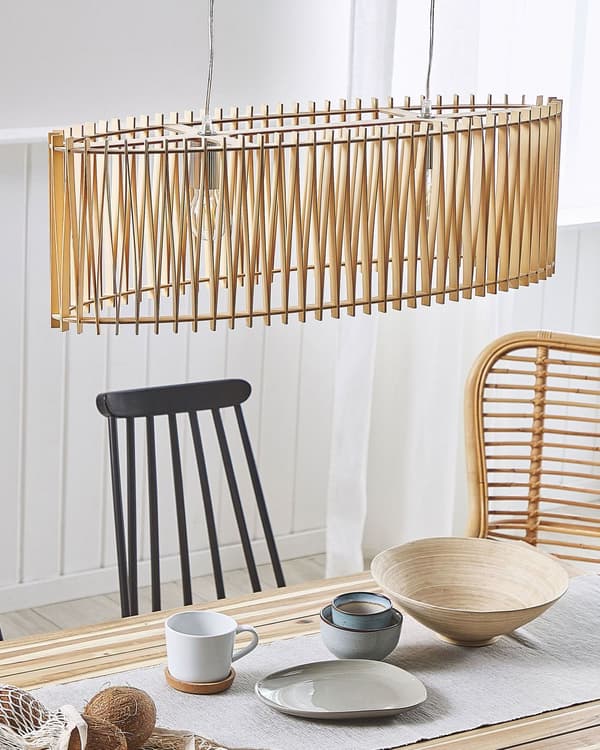 Pendellampa Trä MDF Boho Design Taklampa