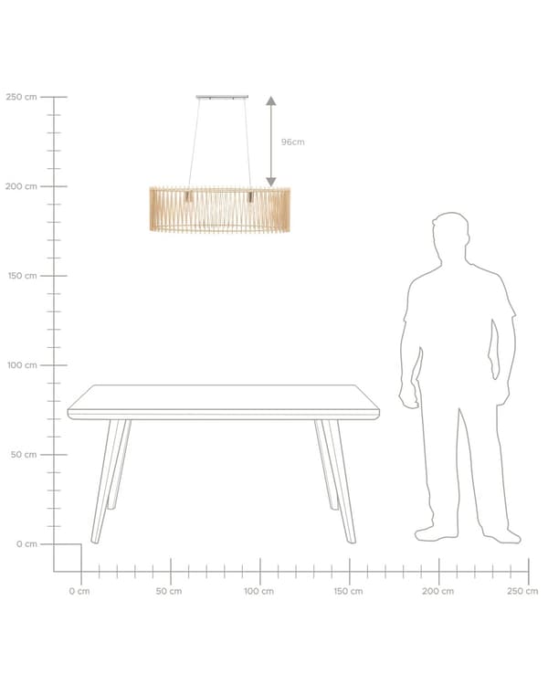 Pendellampa Trä MDF Boho Design Taklampa