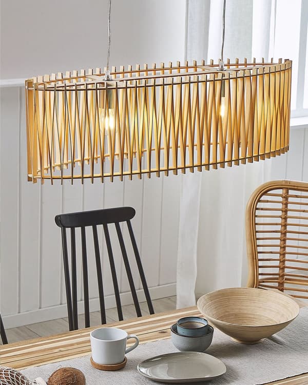 Pendellampa Trä MDF Boho Design Taklampa