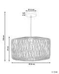 Miniatyrbild 3 av 9: Pendellampa Ljust trä Svart Bambu Oval skärm Hängande taklampa