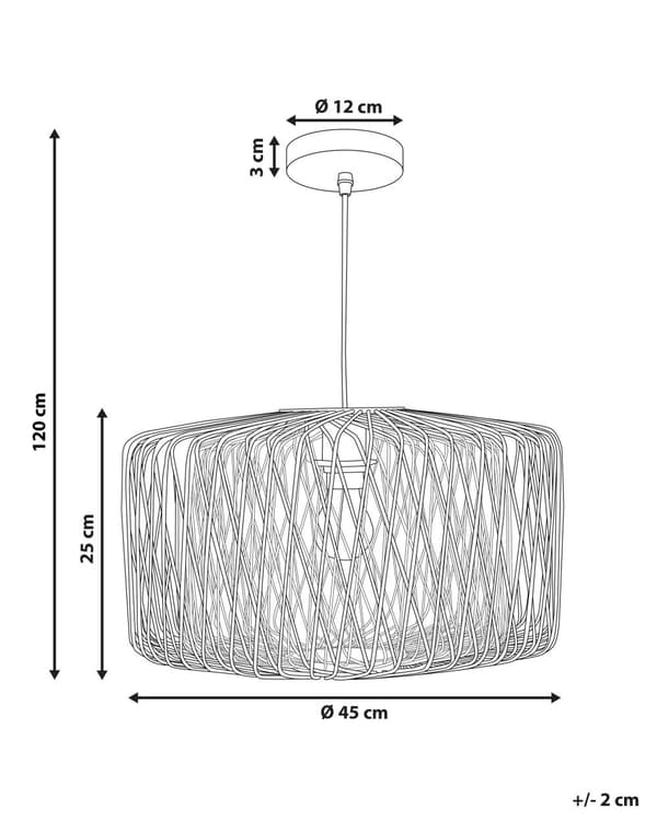 Pendellampa Ljust trä Svart Bambu Oval skärm Hängande taklampa