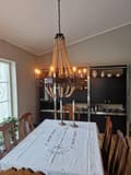 Miniatyrbild 4 av 8: Spännande taklampa av stål och rep med marina föregångare