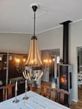 Miniatyrbild 5 av 8: Spännande taklampa av stål och rep med marina föregångare