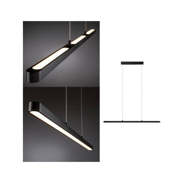 Paulmann Lento 79693 LED-pendelbelysning LED LED fast installerad 37 W Svart (glänsande) Svart