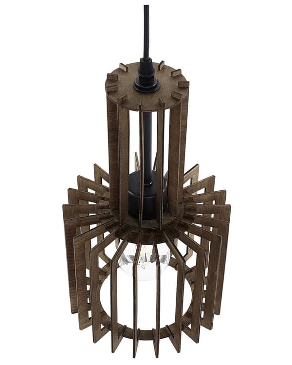Hänglampa Mörkt Trä MDF Metall Pendelbelysning Öppen skärm Boho Design Kök Vardagsrumsdekorationer