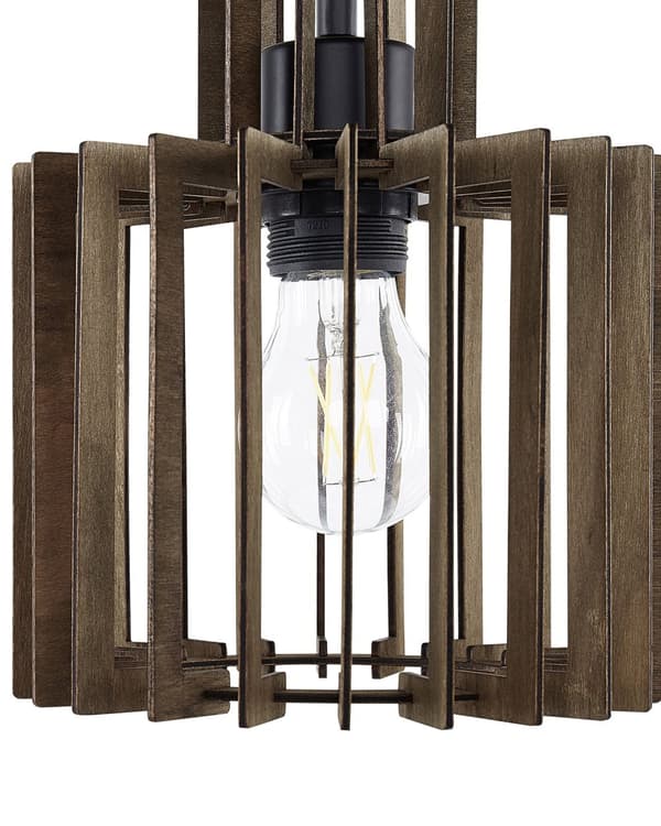 Hänglampa Mörkt Trä MDF Metall Pendelbelysning Öppen skärm Boho Design Kök Vardagsrumsdekorationer