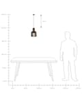Miniatyrbild 8 av 8: Hänglampa Mörkt Trä MDF Metall Pendelbelysning Öppen skärm Boho Design Kök Vardagsrumsdekorationer