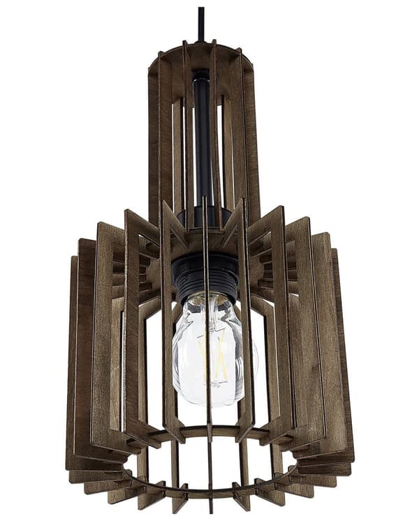 Hänglampa Mörkt Trä MDF Metall Pendelbelysning Öppen skärm Boho Design Kök Vardagsrumsdekorationer