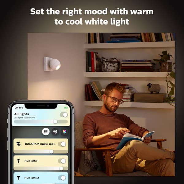 Philips Hue WA Buckram Utvidelse Enkel Spot 5W Hvit