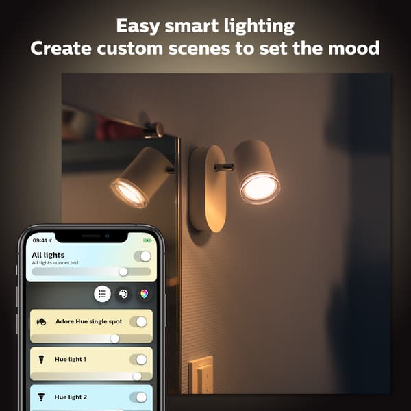 Philips Hue WA Adore Enkel Spot 5W Hvit