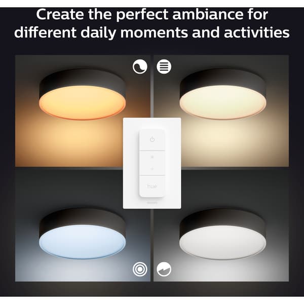 Philips Hue WA Enrave Small Taklampe Sort