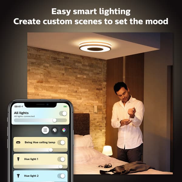 Philips Hue WA Being Taklampe Sort