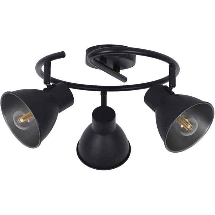 Dock taklampa - Metall - 3 L - E14 - 40 W - Matt svart - COREP