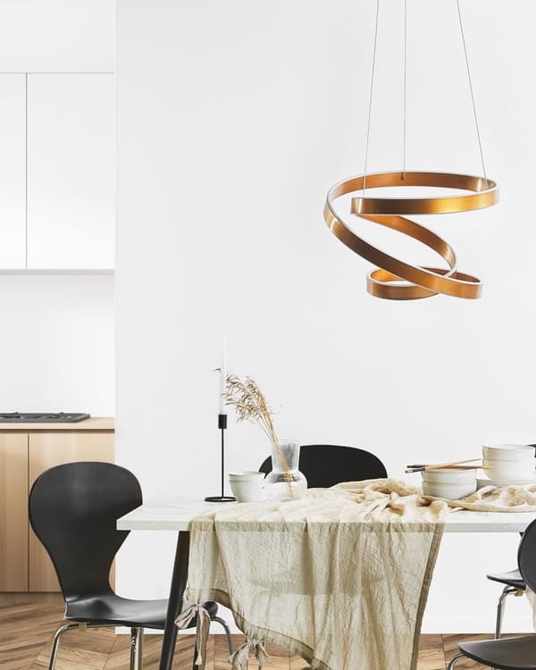 Pendellampa Guld Aluminium Integrerad LED-ljus Nyhet Knutform Modern Glamourbelysning