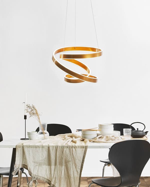 Pendellampa Guld Aluminium Integrerad LED-ljus Nyhet Knutform Modern Glamourbelysning