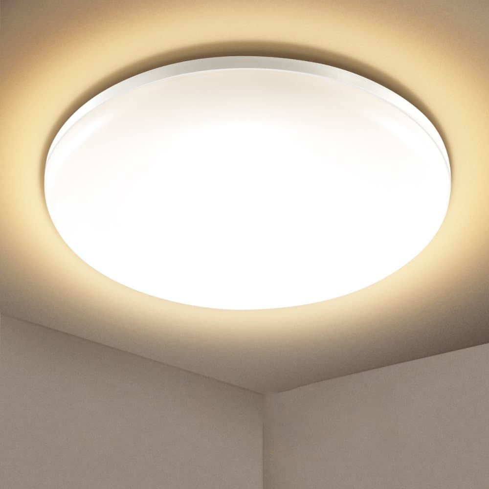 Elfeland taklampor - 24W 220V LED taklampor - badrumsbelysning - rund panelbelysning - Ø23cm - 3000K 2200LM IP54 - för badrum kök vardagsrum vägglampo