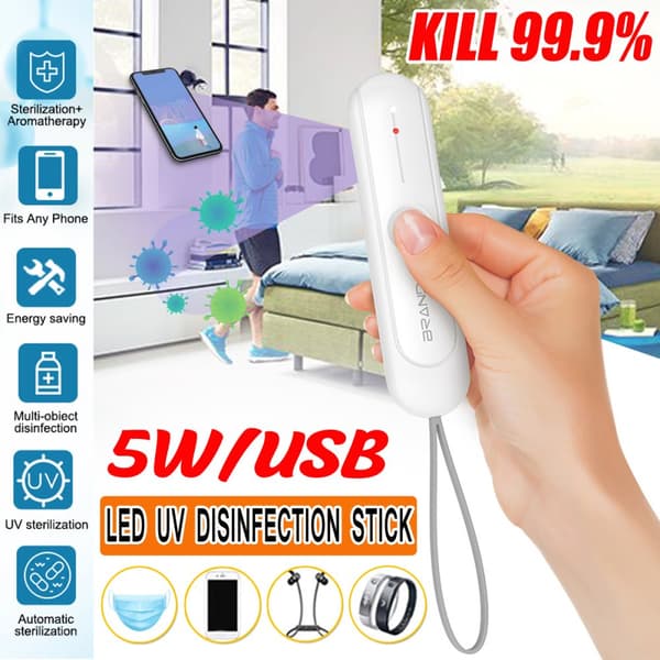 Usb Uv-lys Bærbar uv-stick desinfektionslampe Ultraviolet sterilisatorlampe bakteriedræbende bakteriel desinfektionslampe 5w til tøj