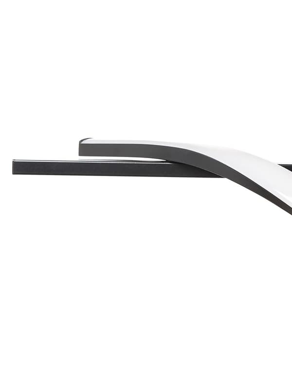 Taklampa Svart Järn Integrerad LED-ljus Spiralform Modern Belysning