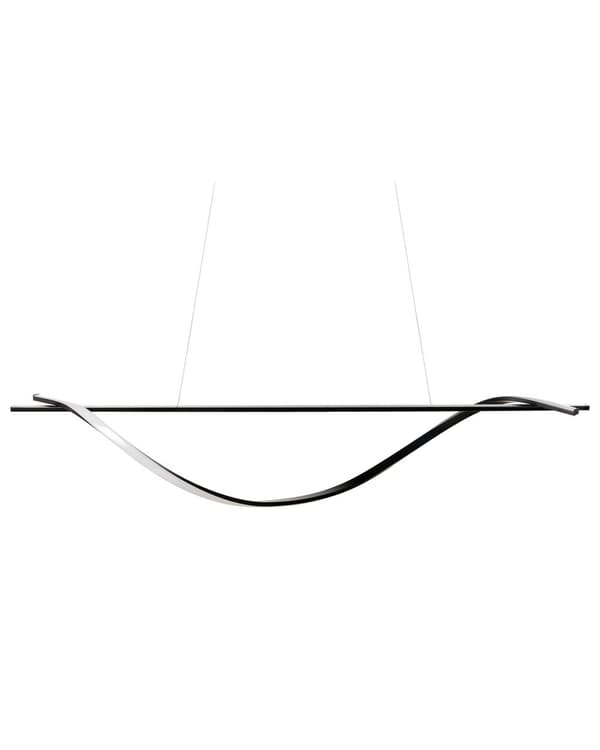Taklampa Svart Järn Integrerad LED-ljus Spiralform Modern Belysning