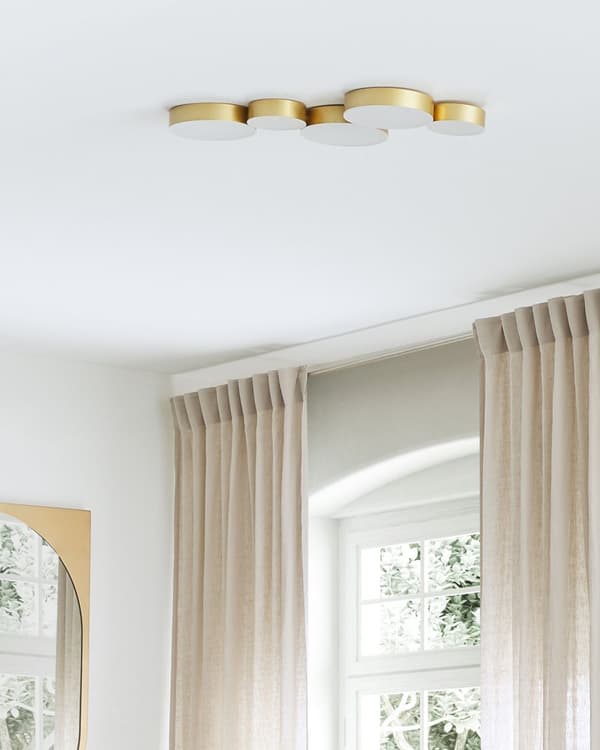 Taklampa Guldjärn Integrerad LED 5 runda lampor Dekorativ Modern Glamourbelysning