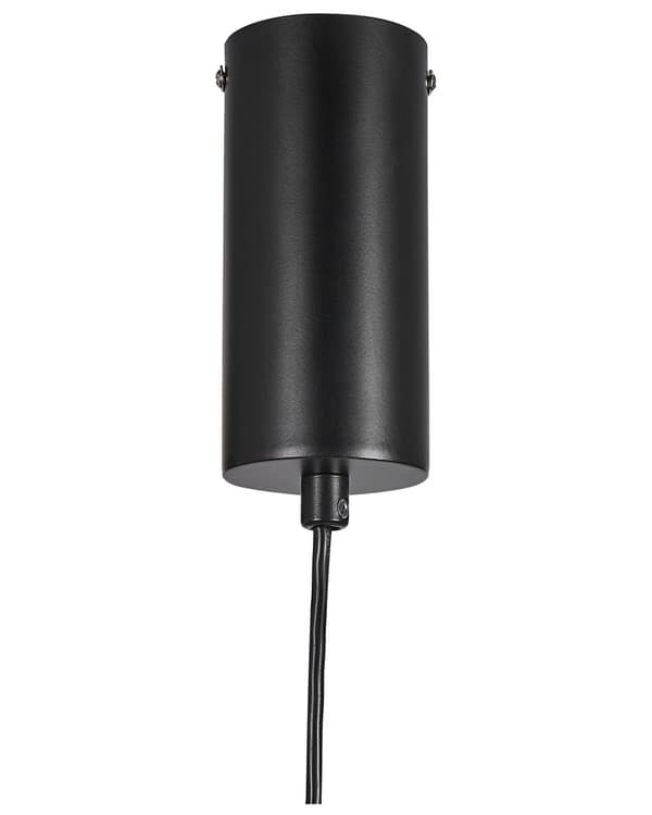 Hängande Lampa Svart Aluminium Järn 5 Integrerade LED-ljus Rund Form Belysning Industriell Kök Vardagsrum
