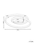 Miniatyrbild 3 av 11: Taklampa Svart Aluminium Järn Integrerade LED-lampor Rund Form Ringar Dekorativ Modern Glamour Belysning