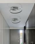 Miniatyrbild 4 av 11: Taklampa Svart Aluminium Järn Integrerade LED-lampor Rund Form Ringar Dekorativ Modern Glamour Belysning