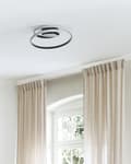 Miniatyrbild 6 av 11: Taklampa Svart Aluminium Järn Integrerade LED-lampor Rund Form Ringar Dekorativ Modern Glamour Belysning
