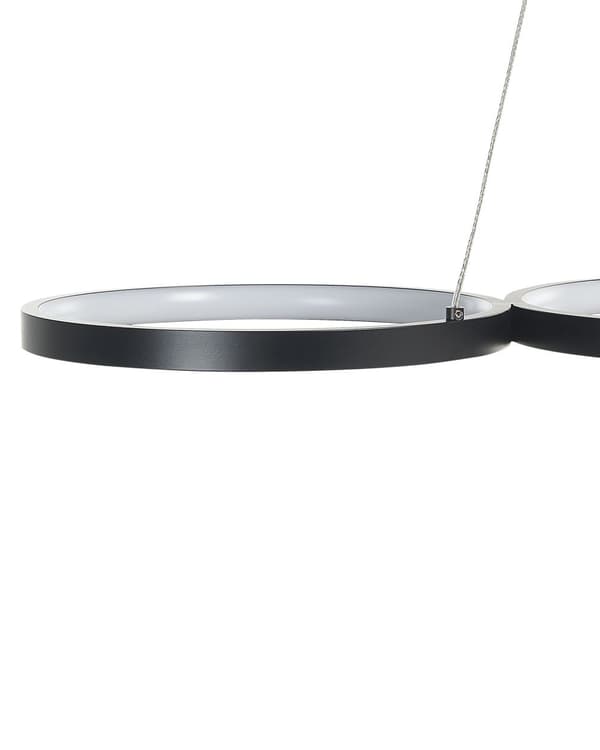 Hängande Lampa Svart Aluminium 5 Integrerade LED-ringar Modern Belysning