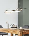 Miniatyrbild 2 av 9: Hängande Lampa Svart Aluminium 5 Integrerade LED-ringar Modern Belysning