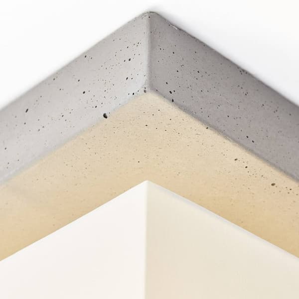 BRILLIANT lampa Monty taklampa 4-lågor betong / vit | 4x A60, E27, 40W, lämplig för normala lampor (ingår ej) | Skala A ++ till E | Tillverkad i Europ
