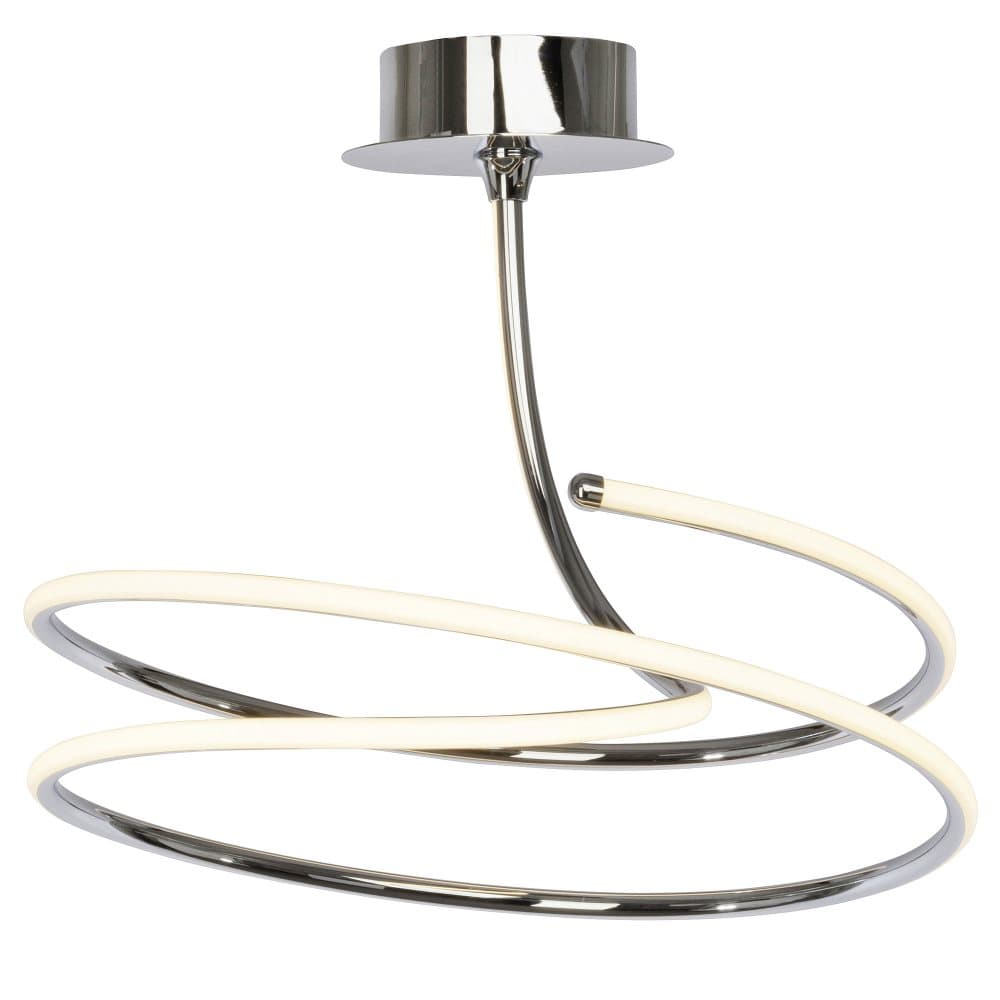 BRILLIANT lampa CIRCLE LED taklampa 49cm krom | Energibesparande och långvarig tack vare LED-insats | Individuella belysningslösningar genom modern de