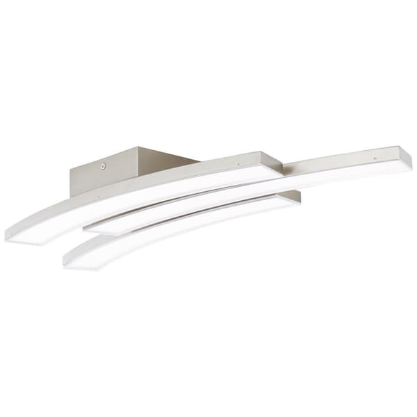 BRILLIANT lampe Elaine LED væg- og loftlampe 3-flammet nikkel mat