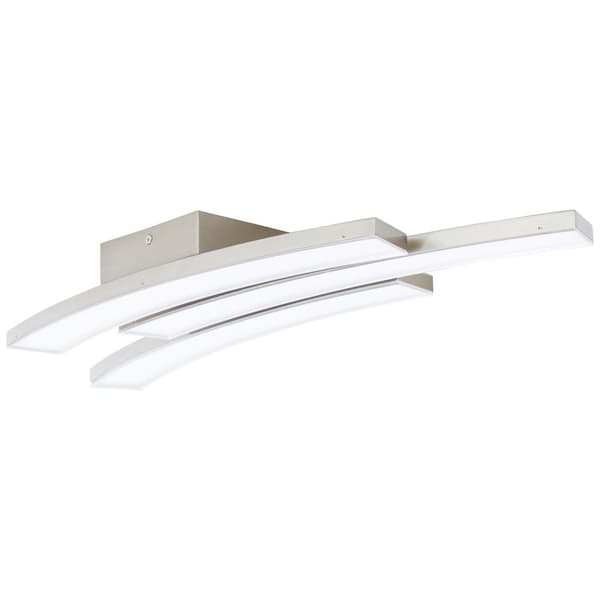 BRILLIANT lampe Elaine LED væg- og loftlampe 3-flammet nikkel mat