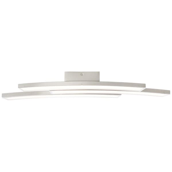BRILLIANT lampe Elaine LED væg- og loftlampe 3-flammet nikkel mat