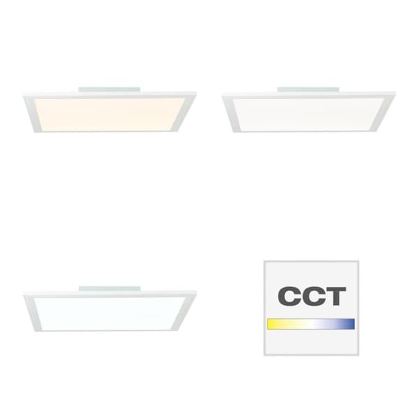 BRILLIANT lamppu Abie LED kattopaneeli 40x40cm RGB valkoinen | 1x 24W LED integroitu, (2400lm, 2700-6200K) | Asteikko A ++ E | Ohjattavissa kaukosääti