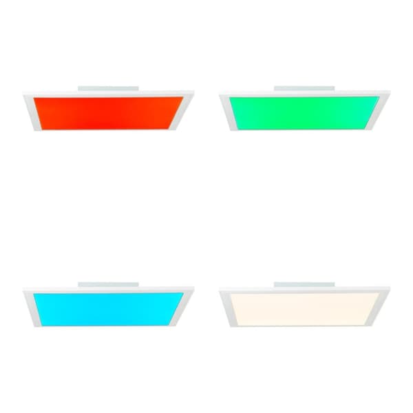 BRILLIANT lamppu Abie LED kattopaneeli 40x40cm RGB valkoinen | 1x 24W LED integroitu, (2400lm, 2700-6200K) | Asteikko A ++ E | Ohjattavissa kaukosääti