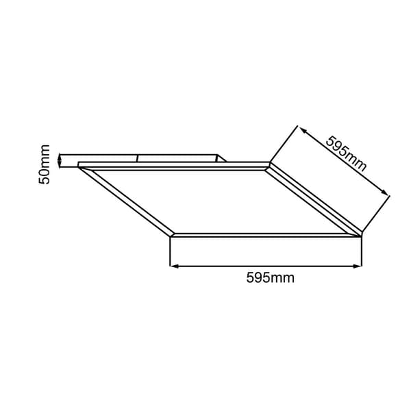 BRILLIANT lampuu Charla LED kattopaneeli 60x60cm valkoinen / lämmin valkoinen | 1x 40W integroitu LED, (4000lm, 2700K) | Asteikko A ++ E | Tasainen va