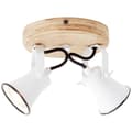 Miniatyrbillede 7 af 11: BRILLIANT lampe Seed rund spotlight 2-flammer hvid / lyst træ | 2x PAR51, GU10, 5W, egnet til reflektorlamper (medfølger ikke) | Skala A ++ til E | Dr