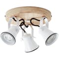 Miniatyrbild 11 av 11: BRILLIANT lampa Seed round spotlight 3-flames white / light wood | 3x PAR51, GU10, 5W, lämplig för reflektorlampor (ingår ej) | Skala A ++ till E | Sv