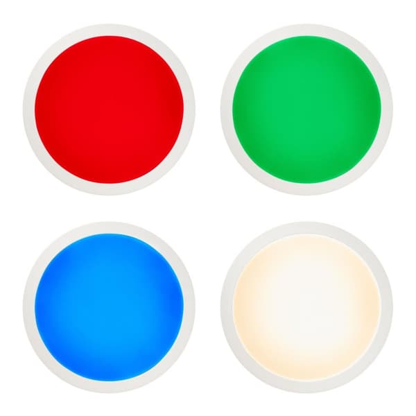 BRILLIANT lampe Abie LED loftpanel 40cm hvid | 1x 24W LED integreret, (1900lm, 2700-6200K) | Skala A ++ til E | Styres med fjernbetjening