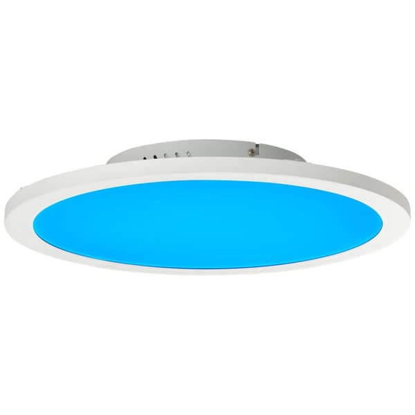 BRILLIANT lampe Abie LED loftpanel 40cm hvid | 1x 24W LED integreret, (1900lm, 2700-6200K) | Skala A ++ til E | Styres med fjernbetjening