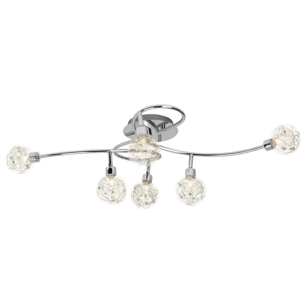 BRILLIANT lampe Joya loftspot 6-flamme krom | 6x QT14, G9, 33W, velegnet til stiftlamper (medfølger ikke) | Skala A ++ til E | Drejelige hoveder