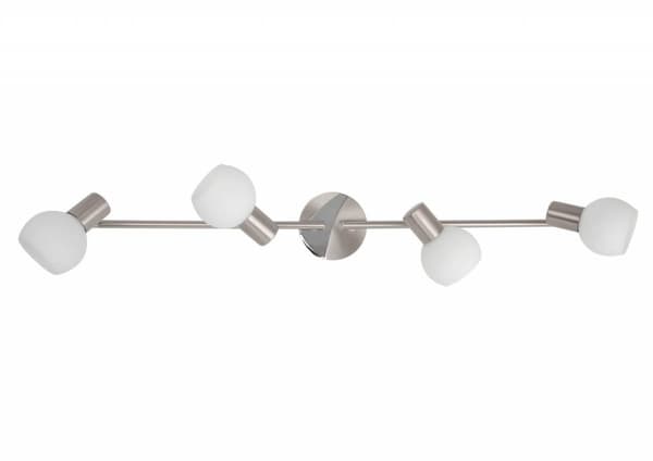 BRILLIANT lampe Tiara spotrør 4-flammer jern/hvid | 4x D45, E14, 40W, velegnet til dryplygter (medfølger ikke) | Skala A ++ til E | Armene er drejelig